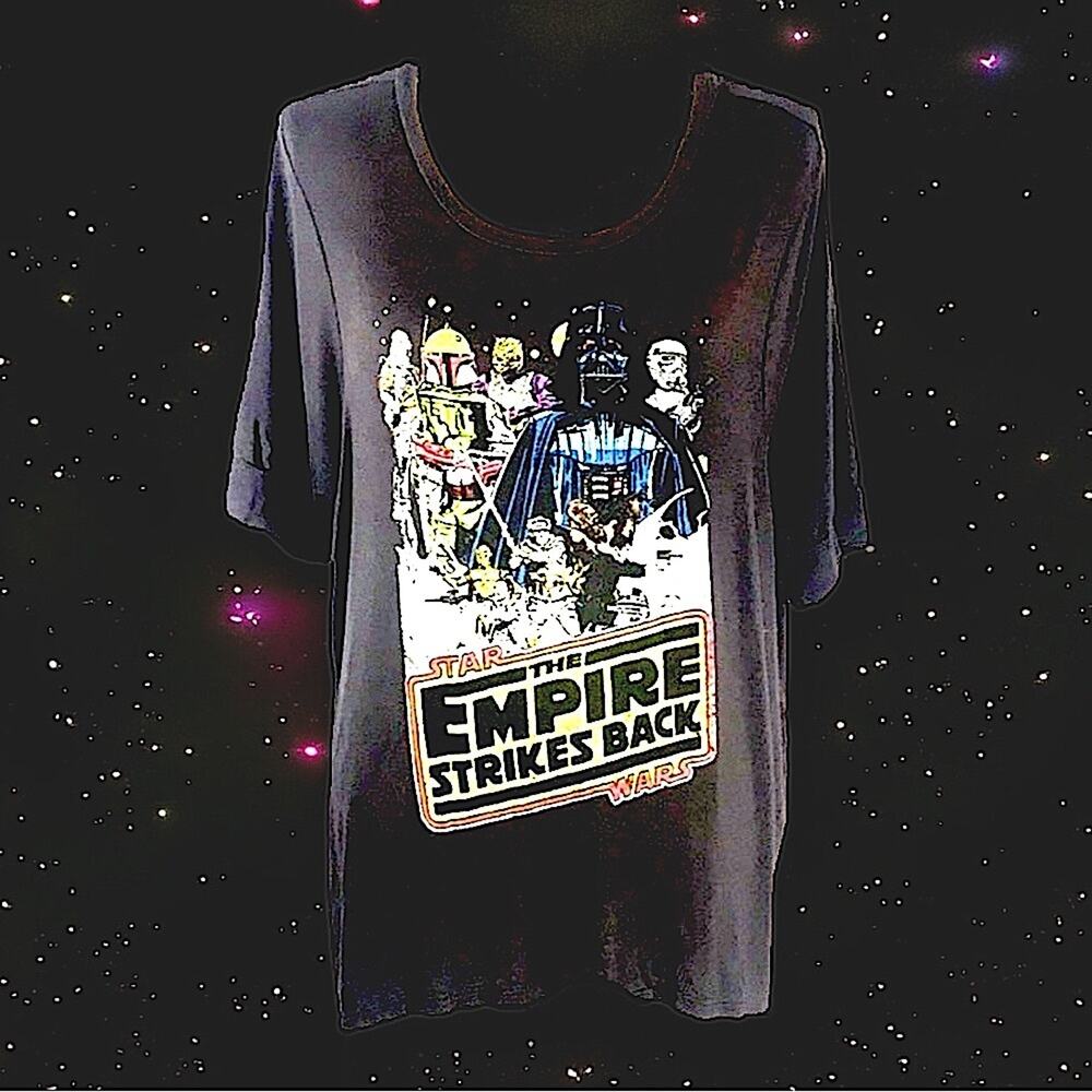STAR WARS LABEL Empire Strikes Back gray T-shirt SZ XL